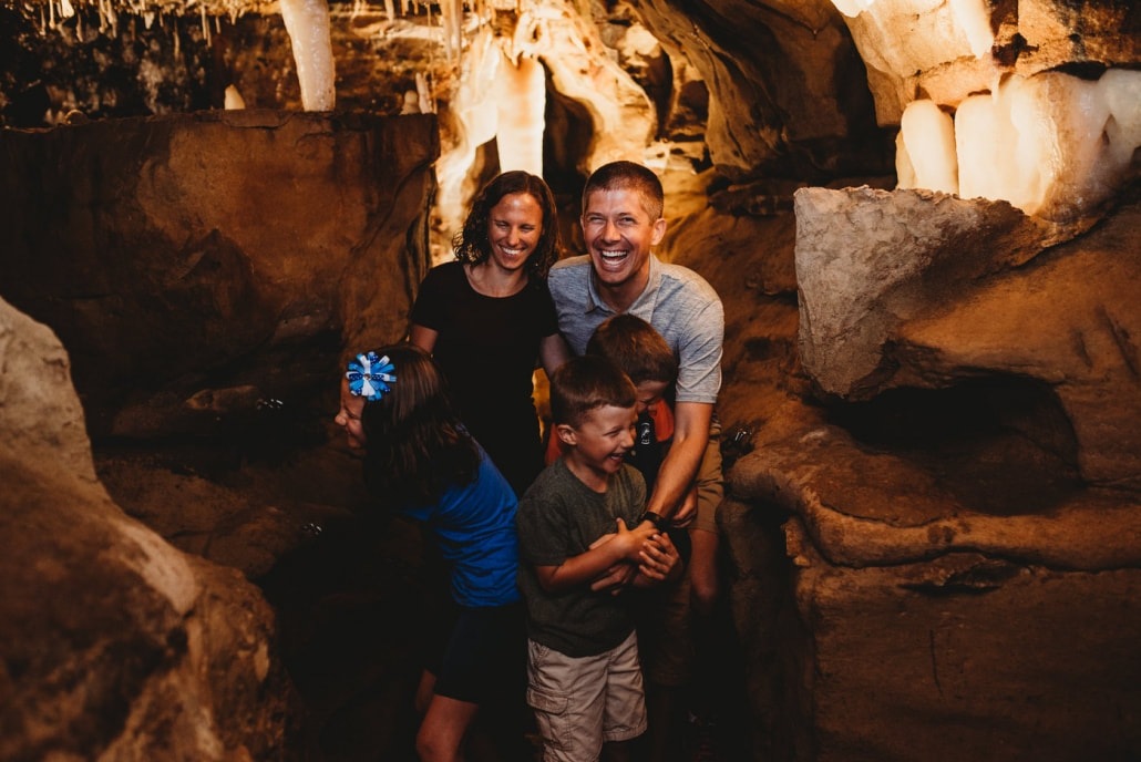 family at ohio caverns